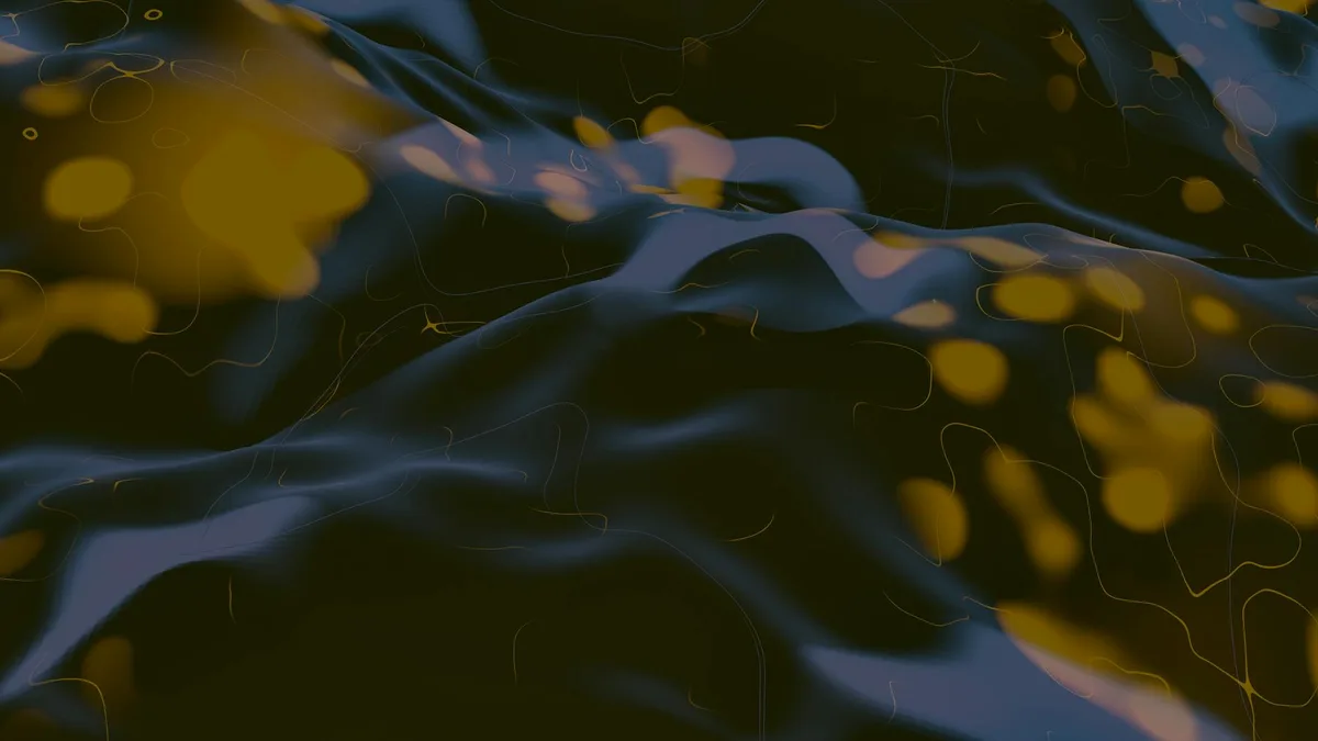 Faszinierende abstrakte digitale Kunst mit fließenden Wellen und lebendigen Farben