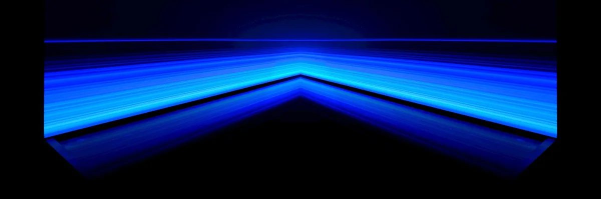 Arte astratta blu con linee geometriche per design moderno