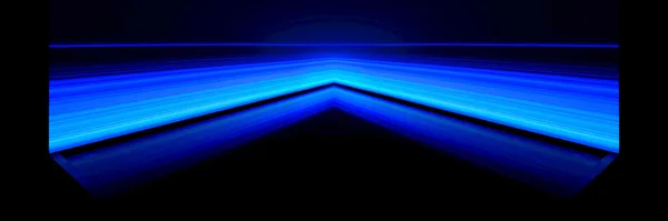 Blau-Abstraktion: Scharfe Geometrielinien für modernes Design