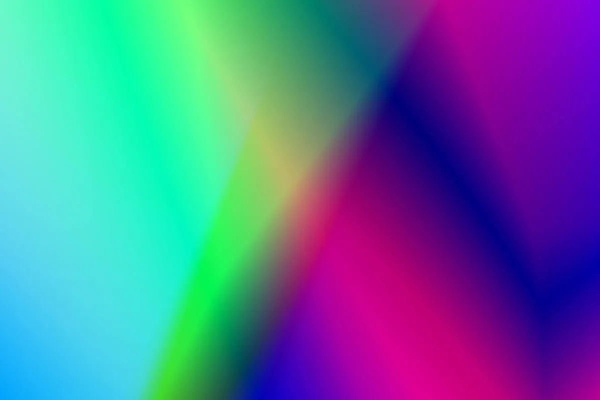 Gradiente astratto vibrante con sfumature blu, verde, rosa e viola