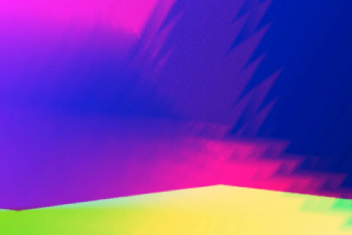 Bunter abstrakter Farbverlaufshintergrund mit lebhaften Rosa-, Lila- und Gelbtönen