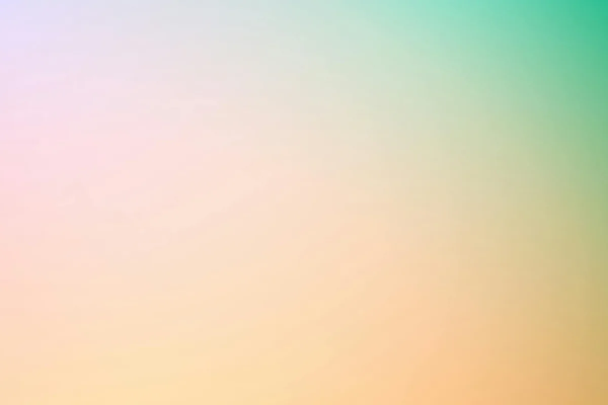 Sfondo astratto luminoso con luci arancio, viola, verde e rosa